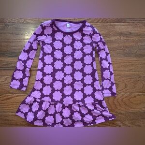 Tea Collection Purple Long Sleeve Crew Neck Sundress